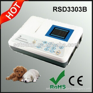 Veterinary 3 Channels ECG Machine for Dogs/Cats/Horses/Chickens